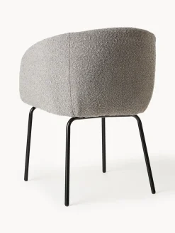 Sillas Con Reposabrazos|Sillas></noscript>Westwing Collection Sillas con reposabrazos en tejido bouclé Alani, 2 uds. Bouclé greige, negro