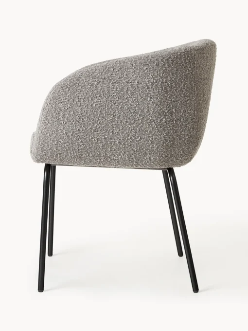 Sillas Con Reposabrazos|Sillas>Westwing Collection Sillas con reposabrazos en tejido bouclé Alani, 2 uds. Bouclé greige, negro