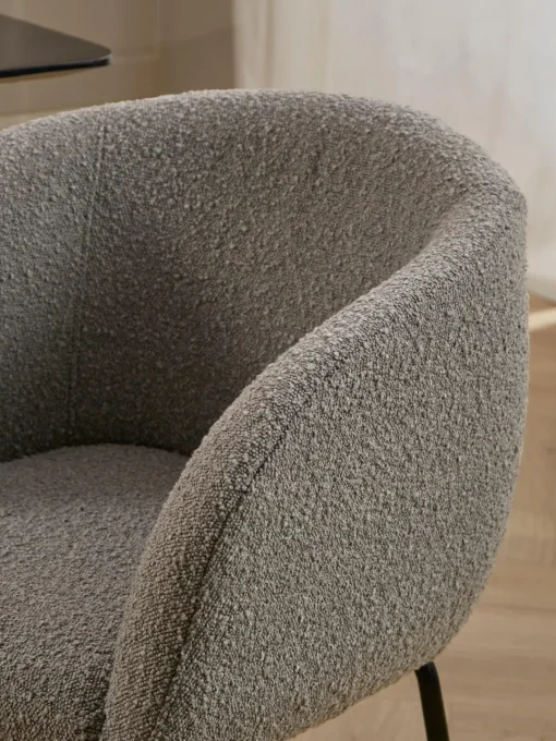 Sillas Con Reposabrazos|Sillas>Westwing Collection Sillas con reposabrazos en tejido bouclé Alani, 2 uds. Bouclé greige, negro