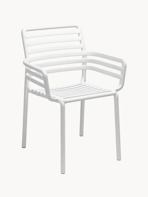 Sillas De Jardín|Sillas De Jardí­N>Nardi Sillas de jardín apilables con reposabrazos Doga, 2 uds. Blanco