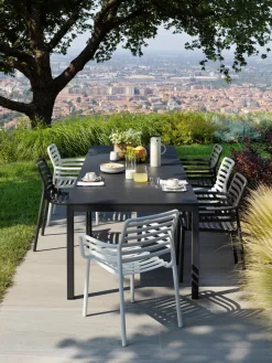 Sillas De Jardín|Sillas De Jardí­N>Nardi Sillas de jardín apilables con reposabrazos Doga, 2 uds. Blanco
