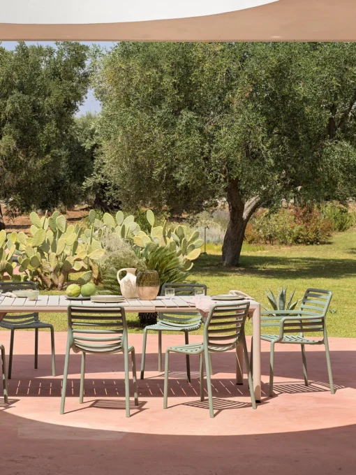 Sillas De Jardín|Sillas De Jardí­N>Nardi Sillas de jardín apilables con reposabrazos Doga, 2 uds. Verde salvia