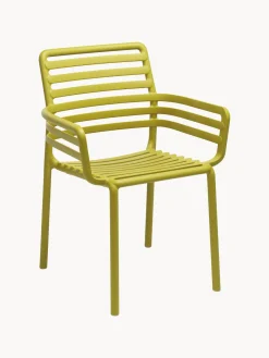 Sillas De Jardín|Sillas De Jardí­N>Nardi Sillas de jardín apilables con reposabrazos Doga, 2 uds. Verde claro