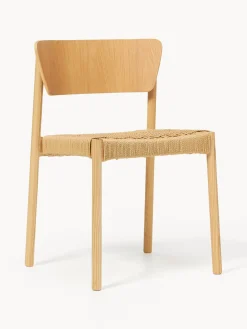 Sillas De Madera|Sillas>Westwing Collection Sillas de madera y ratán Danny, 2 uds. Madera de haya, beige