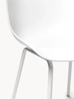 Sillas></noscript>Westwing Collection Sillas de plástico con patas de metal Joe, 2 uds. Blanco