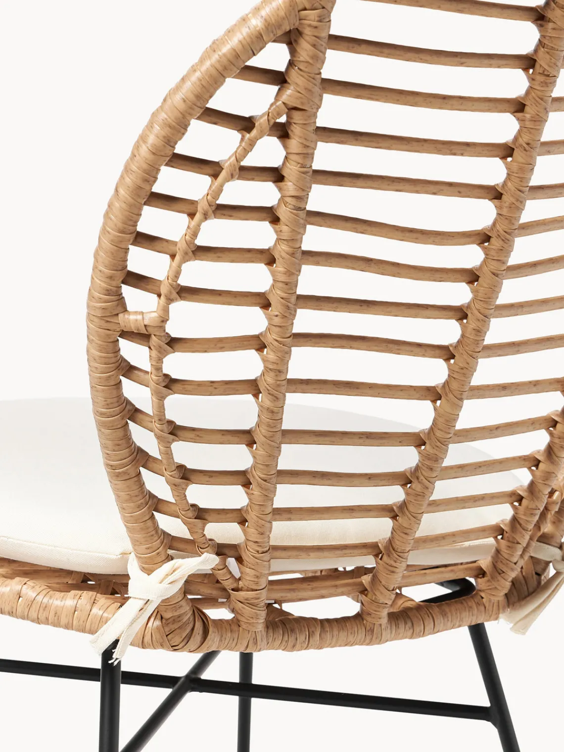 Sillas>Westwing Collection Sillas de ratán con cojín Cordula, 2 uds.