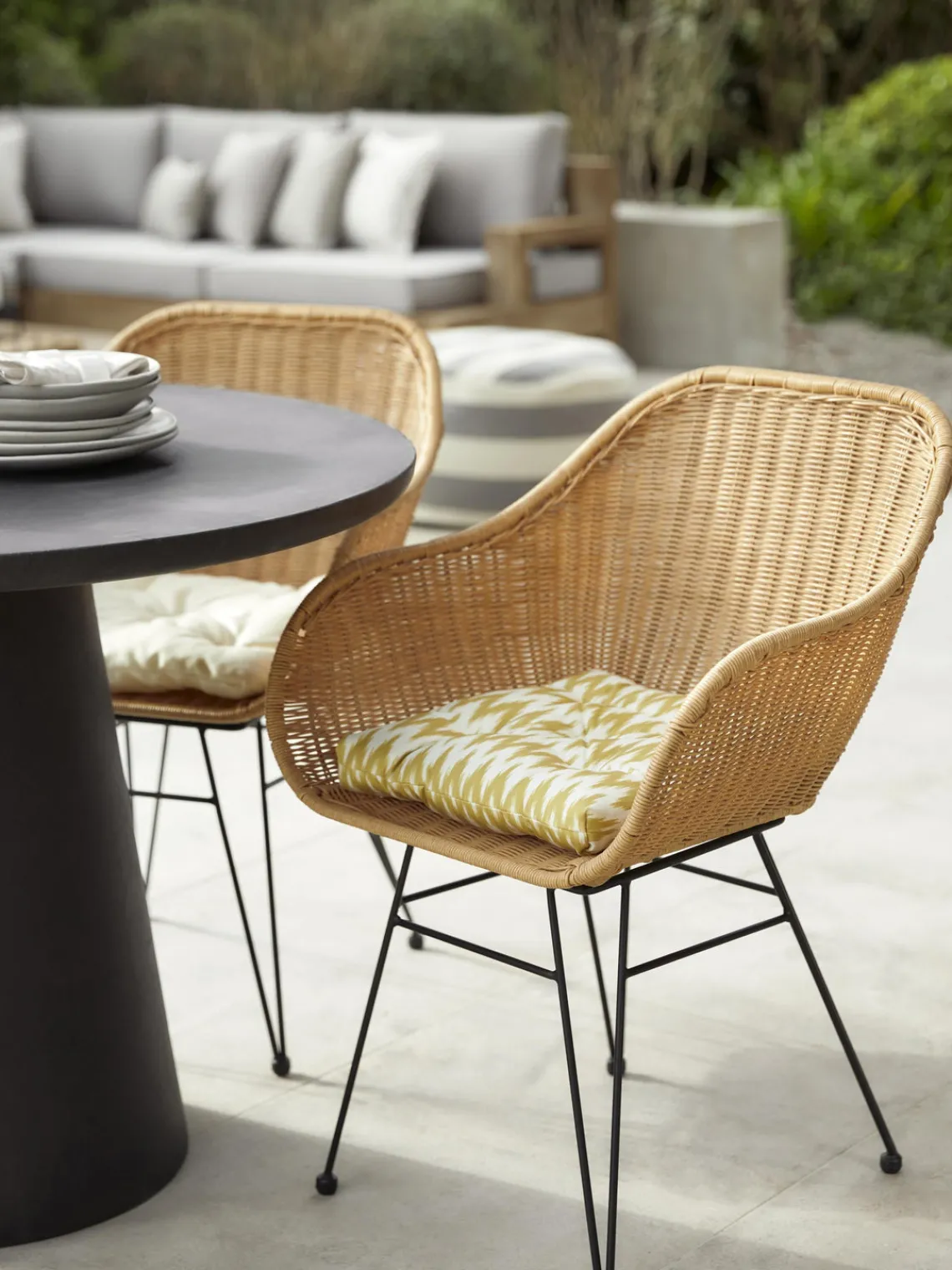 Online Sillas de ratán con reposabrazos Costa, 2 uds. Sillas De Jardín|Sillas De JardíN