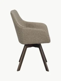 Sillas Con Reposabrazos|Sillas></noscript>Rowico Home Sillas giratorias con reposabrazos Alison, 2 uds. Tejido greige, madera de roble oscuro