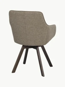 Sillas Con Reposabrazos|Sillas></noscript>Rowico Home Sillas giratorias con reposabrazos Alison, 2 uds. Tejido greige, madera de roble oscuro