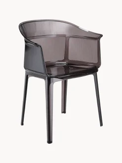 Sillas De Jardín|Sillas De Jardí­N>Kartell Sillas para exterior Papyrus (2 uds.) Marrón oscuro transparente