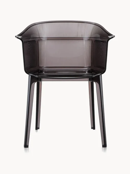 Sillas De Jardín|Sillas De Jardí­N>Kartell Sillas para exterior Papyrus (2 uds.) Marrón oscuro transparente