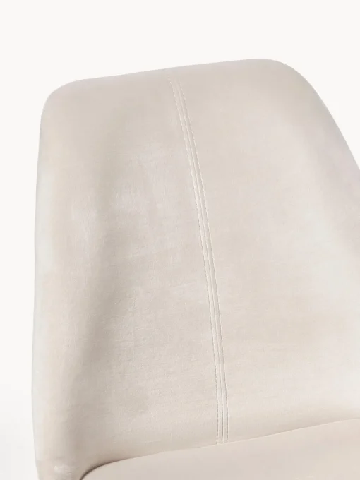 Sillas> Sillas tapizadas de terciopelo Eris, 2 uds. Terciopelo beige, negro mate