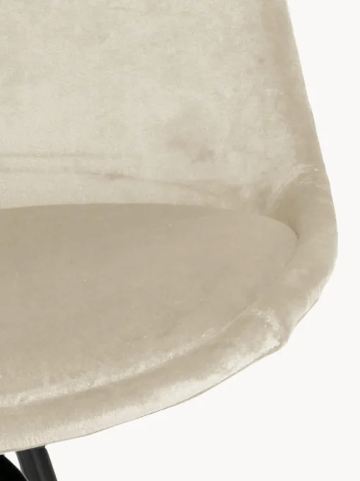 Sillas> Sillas tapizadas de terciopelo Eris, 2 uds. Terciopelo beige, negro mate