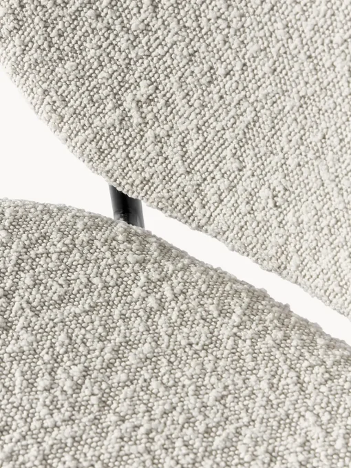 Sillas>Westwing Collection Sillas tapizadas en tejido bouclé Ulrica, 2 uds. Bouclé Off White, negro