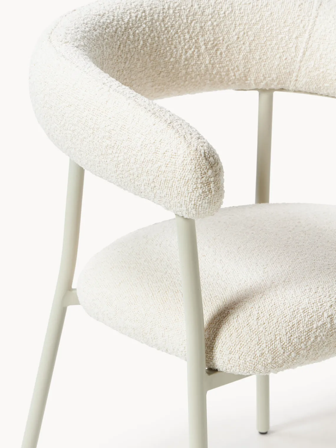 Online Sillas tapizadas en tejido bouclé Thiago, 2 uds. Sillas