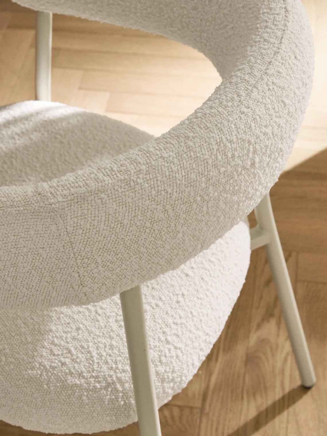 Online Sillas tapizadas en tejido bouclé Thiago, 2 uds. Sillas