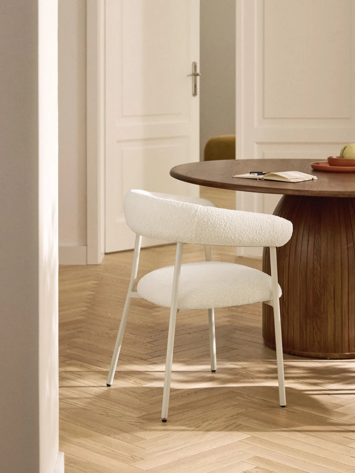 Online Sillas tapizadas en tejido bouclé Thiago, 2 uds. Sillas