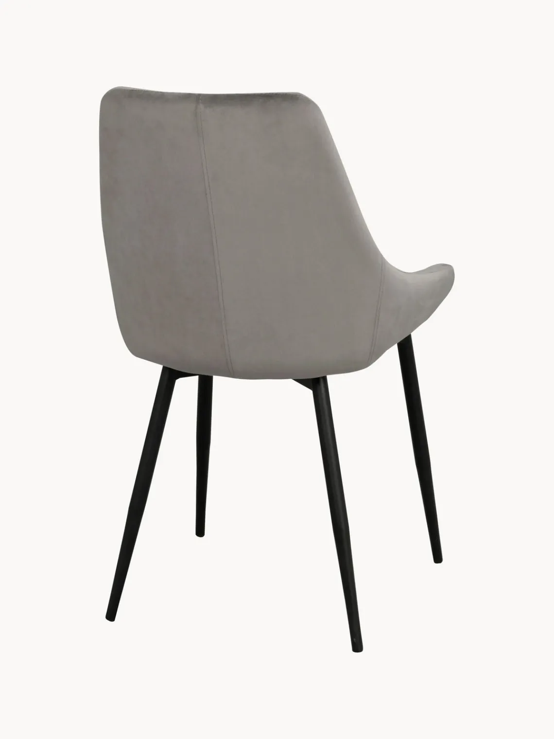 Sillas>Rowico Home Sillas tapizadas en terciopelo Sierra, 2 uds. Terciopelo gris