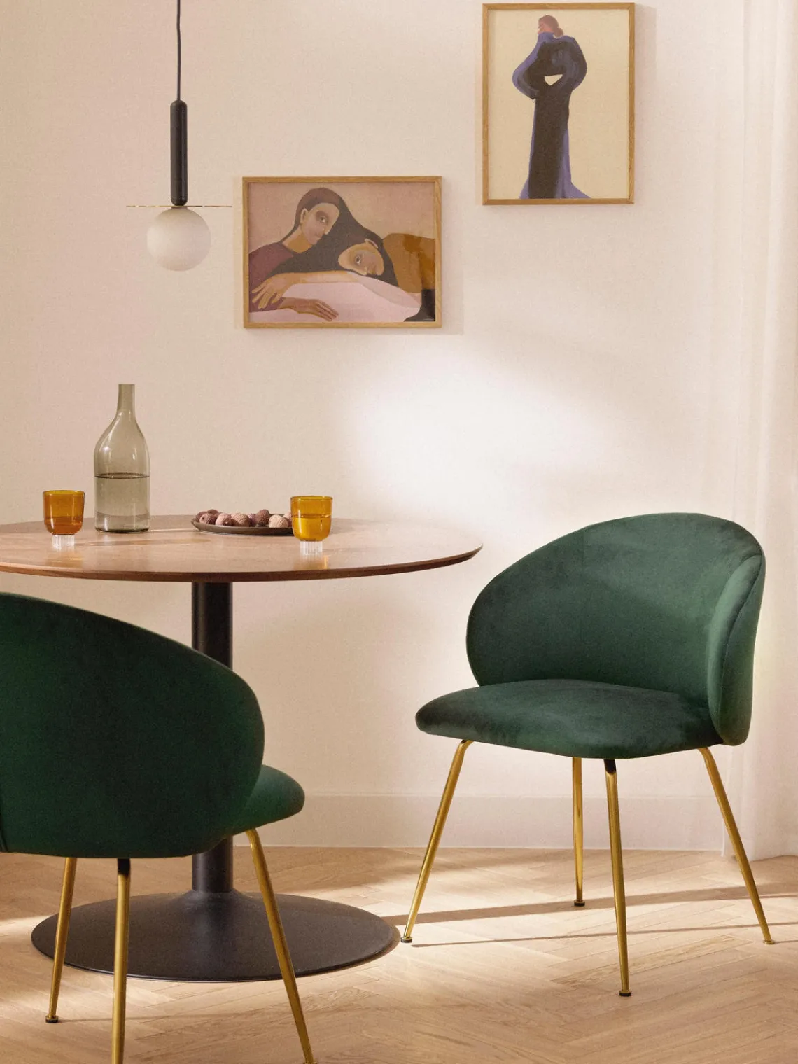 Best Sillas tapizadas en terciopelo Luisa, 2 uds. Sillas