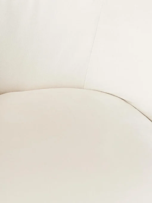 Sillas>Westwing Collection Sillas tapizadas en terciopelo Luisa, 2 uds. Terciopelo blanco crema, dorado brillante