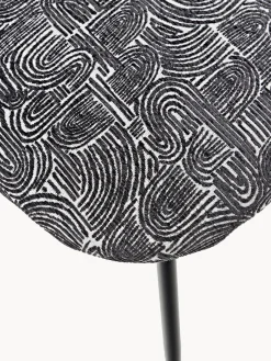 Sillas></noscript>Westwing Collection Sillas tapizadas Luisa, 2 uds. Tejido negro/beige, negro mate