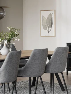 Sillas>Rowico Home Sillas tapizadas Sierra, 2 uds. Tejido gris