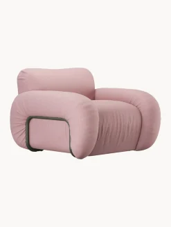Sillones Pequeños|Sillones>HKLIVING Sillón artesanal Arc Tejido rosa claro, verde oscuro