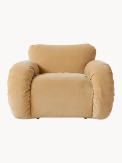 Sillones Pequeños|Sillones></noscript>HKLIVING Sillón artesanal de terciopelo Arc Terciopelo beige claro, blanco crema