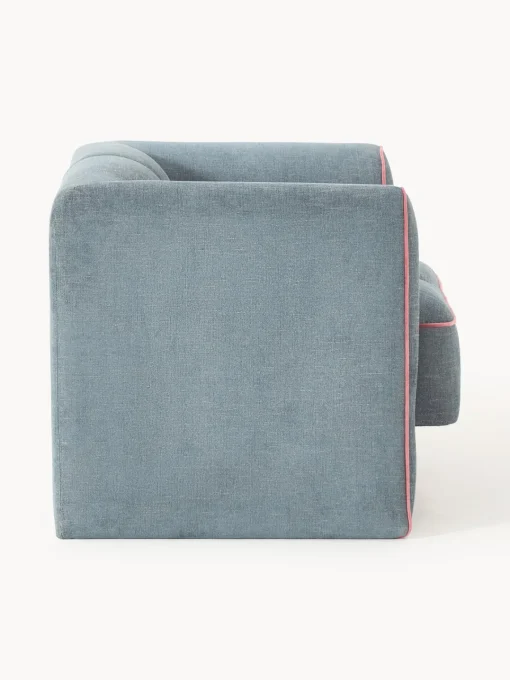 Butacas|Sillones>Westwing Collection Sillón Bobi Tejido azul, rosa palo