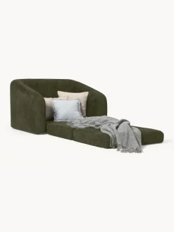 Sillones Cama|Sillones></noscript>Westwing Collection Sillón cama de borreguillo bouclé Eliot Borreguillo bouclé verde oscuro