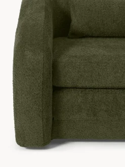 Sillones Cama|Sillones></noscript>Westwing Collection Sillón cama de borreguillo bouclé Eliot Borreguillo bouclé verde oscuro