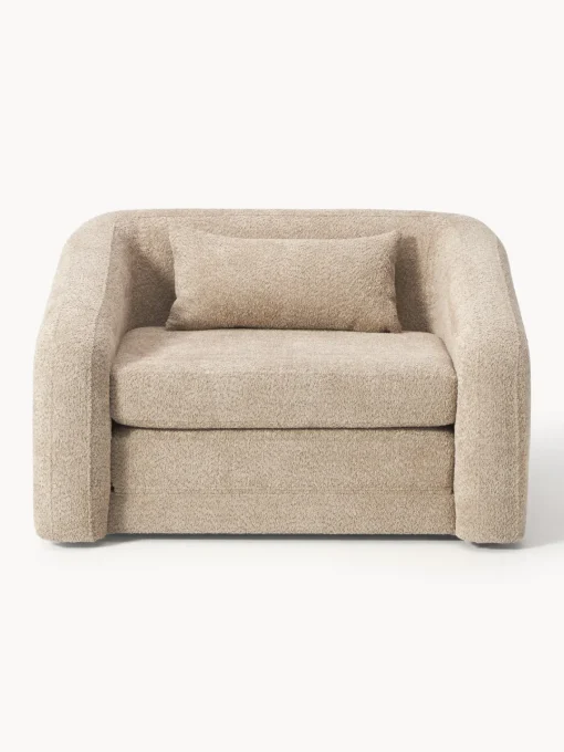 Sillones Cama|Sillones>Westwing Collection Sillón cama de borreguillo bouclé Eliot Borreguillo bouclé beige