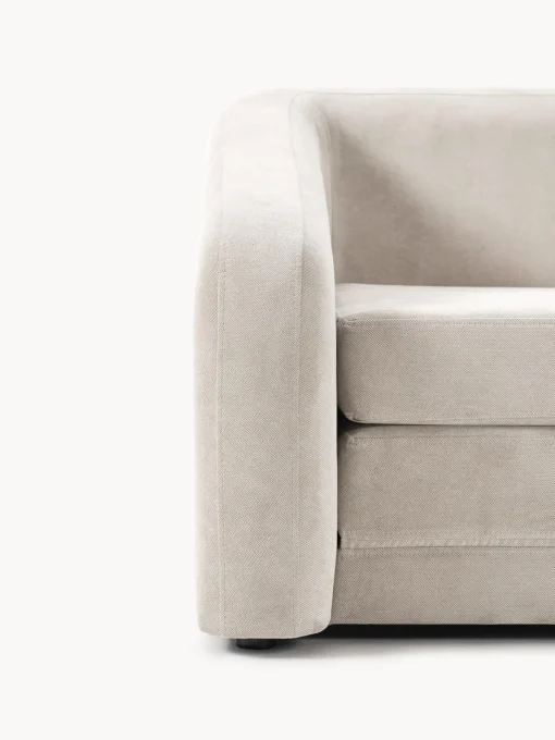 Sillones Cama|Sillones>Westwing Collection Sillón cama Eliot Tejido aterciopelado blanco crema