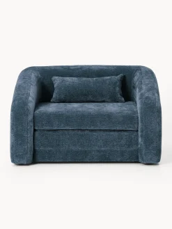 Sillones Cama|Sillones></noscript>Westwing Collection Sillón cama Eliot Tejido azul oscuro, suave