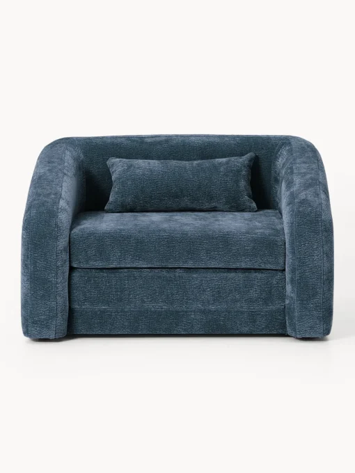 Sillones Cama|Sillones>Westwing Collection Sillón cama Eliot Tejido azul oscuro, suave