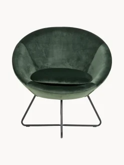 Sillones Pequeños|Sillones></noscript> Sillón cóctel de terciopelo Center Terciopelo verde oscuro