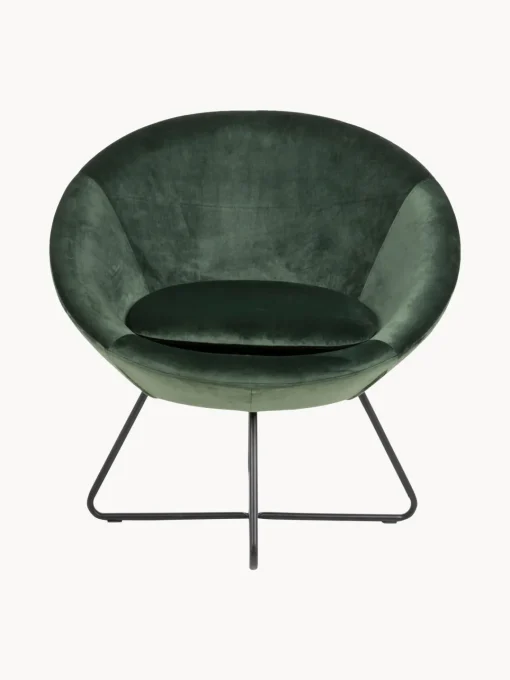 Sillones Pequeños|Sillones> Sillón cóctel de terciopelo Center Terciopelo verde oscuro