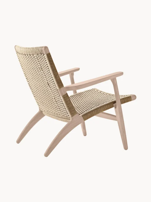 Sillones Pequeños|Sillones>Carl Hansen & Søn Sillón con asiento y respaldo tejidos a mano CH25 Madera de roble enjabonada, beige claro