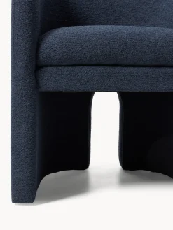 Sillas Con Reposabrazos|Sillas></noscript>Westwing Collection Sillón con reposabrazos en tejido bouclé Mairo Bouclé gris azulado