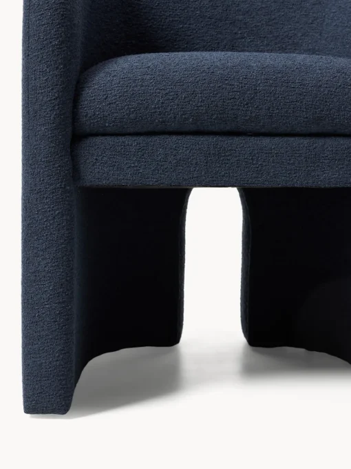 Sillas Con Reposabrazos|Sillas>Westwing Collection Sillón con reposabrazos en tejido bouclé Mairo Bouclé gris azulado
