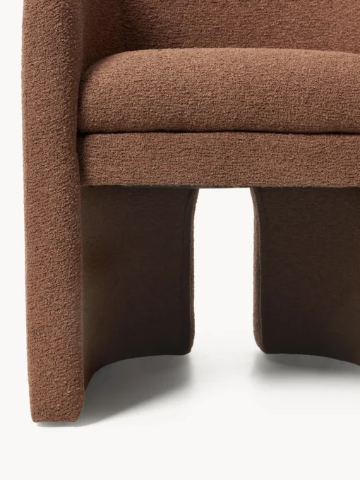 Sale Sillón con reposabrazos en tejido bouclé Mairo Sillas Con Reposabrazos|Sillas