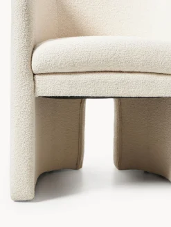Sillas Con Reposabrazos|Sillas></noscript>Westwing Collection Sillón con reposabrazos en tejido bouclé Mairo Bouclé beige claro
