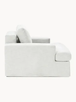 Butacas|Sillones></noscript>Westwing Collection Sillón con tapizado desenfundable Russell Tejido blanco Off White jaspeado