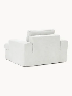 Butacas|Sillones></noscript>Westwing Collection Sillón con tapizado desenfundable Russell Tejido blanco Off White jaspeado