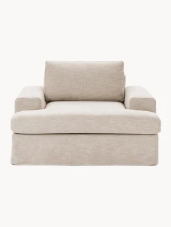 Butacas|Sillones></noscript>Westwing Collection Sillón con tapizado desenfundable Russell Tejido beige jaspeado