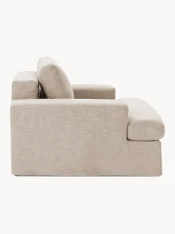 Butacas|Sillones></noscript>Westwing Collection Sillón con tapizado desenfundable Russell Tejido beige jaspeado