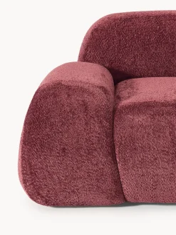 Sillones Pequeños|Sillones></noscript>Westwing Collection Sillón de borreguillo bouclé Wolke Borreguillo bouclé rojo vino