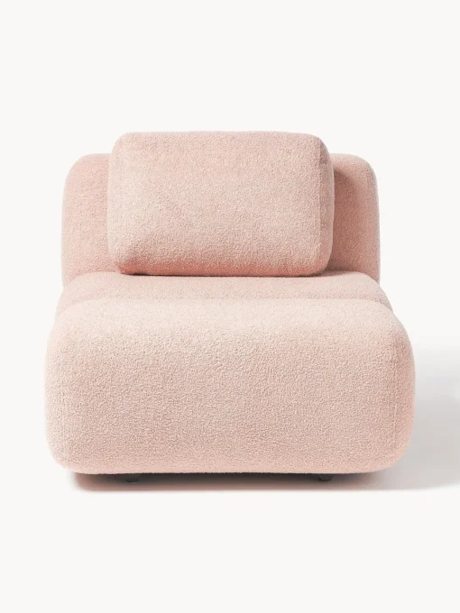 Butacas|Sillones>Westwing Collection Sillón de borreguillo Caterpillar Boreguillo rosa claro