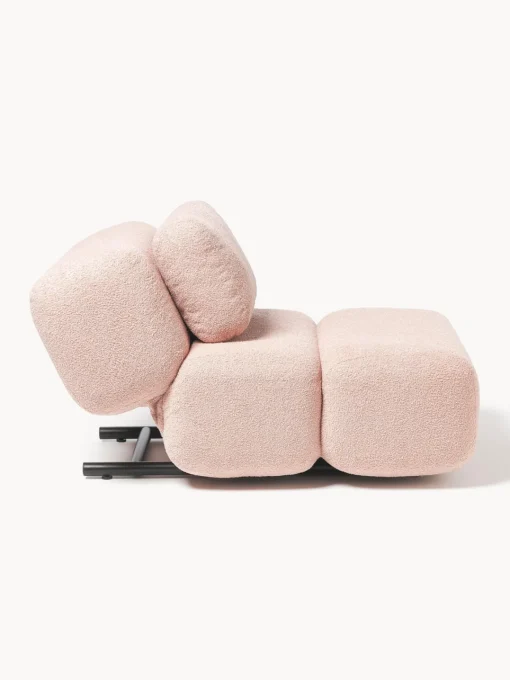 Butacas|Sillones>Westwing Collection Sillón de borreguillo Caterpillar Boreguillo rosa claro