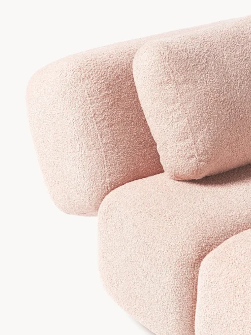 Butacas|Sillones>Westwing Collection Sillón de borreguillo Caterpillar Boreguillo rosa claro